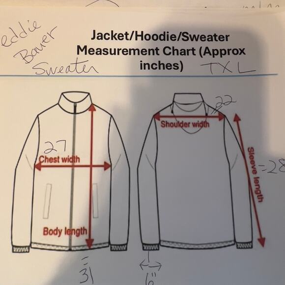 Eddie Bauer Green Fleece Qtr Snap Pullover Men's TXL Long Sleeved Side Pockets - Picture 3 of 16